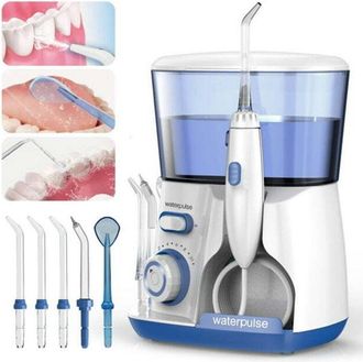 OEM Irrigador Bucal El&eacute;ctrico De 800 Ml Con 5 Chorros De Agua Ajustables Para Una Higiene Bucal &Oacute;ptima, Color Azul