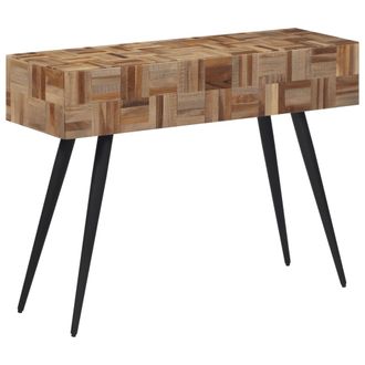 vidaXL Mesa Consola Teca Reciclada Maciza 110x34x80 Cm Vidaxl