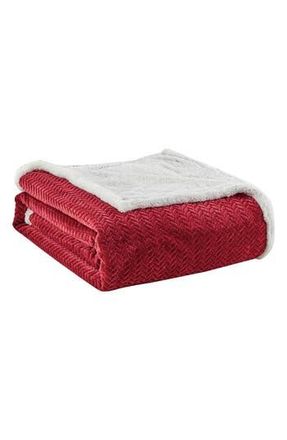 Luxury Home Jacquard Braided Throw Blanket in Burgundy at Nordstrom Rack, Size Queen