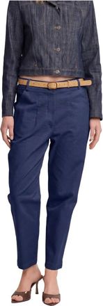 Kocca Broeken, Dames, Blauw, S, Chic Taps Toelopende Broek