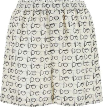 Burberry B Silk Shorts - Dames - Korte Broeken - Wit - 2XS - Korte Broeken