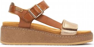 Pikolinos Womens Alzira Leather Sandal In Brandy