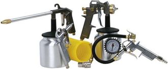 cofan Kits 5 Piezas Pistolas Neum., Kit De Aire Con Enchufes R&aacute;pidos En Su Interior. Incluye: Pistola De Pintar, Pistola De Petrolear, Pistola De Soplar, In