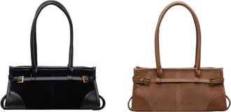 Generic Vintagese Womens Shoulder Bag Made of PU Leather Versatile Messenger Bag for Work Shopping Travel Womens Handbag