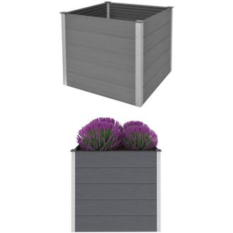 vidaXL Arriate De Wpc Gris 100x100x91 Cm Vidaxl