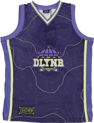 Dolly Noire Blauw Basketbalstijl Mesh Tanktop - Heren - Fitness - Blauw - L - Polyester - Fitness