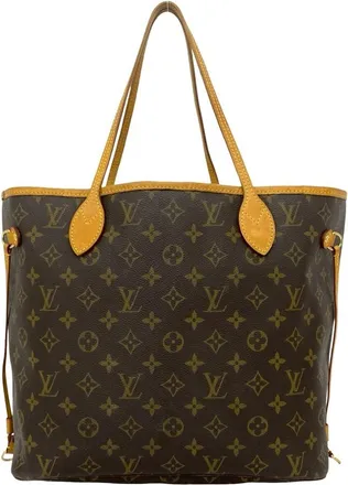 Louis Vuitton Brown Leather Pvc Handbag Shoulder Bag Tote Bag (Pre-Owned)