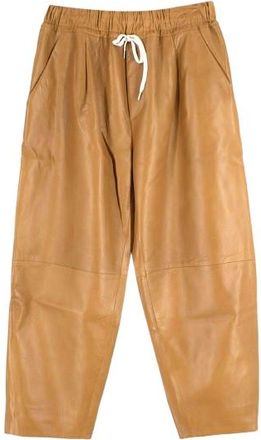 Givenchy Tan Lambskin Leather Trousers Size XXS