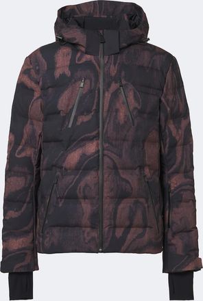 Aztech Mountain Nuke printed hooded down ski jacket