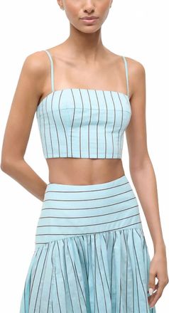 Staud Frederico Tank In Pool Stripe