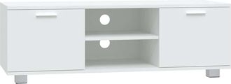 vidaXL Vidaxl - Mueble Para Tv Madera Contrachapada Blanco 120x40,5x35 Cm