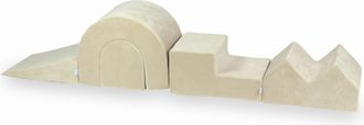 OEM Parque Infantil De Espuma Suave Color Beige Aterciopelado, 5 Piezas