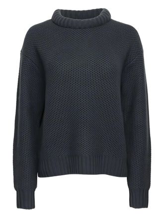 TWP waffle-knit crew-neck sweater - Grey