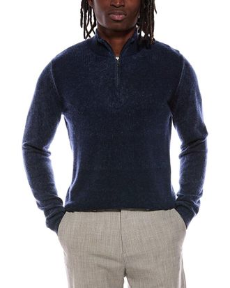 Autumn Cashmere Inked 100% Cashmere 1/4-Zip Mock Neck Sweater