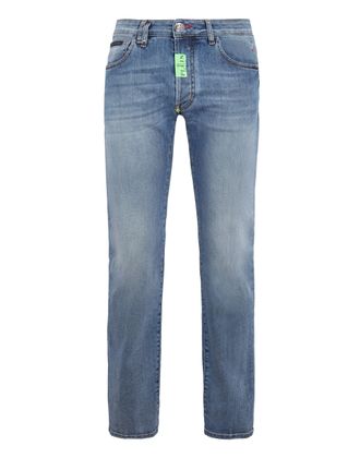 Philipp Plein Denim Trousers Straight Supreme Comfort fit Hexagon