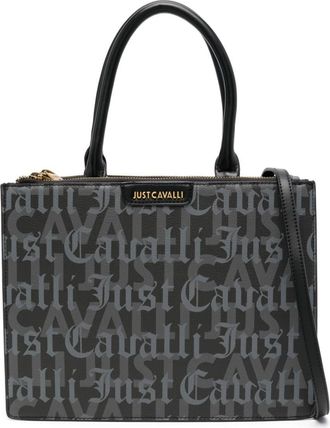 Just Cavalli Borsa tote con monogramma - Nero