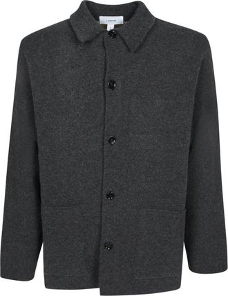 Lardini Double-knit Jacket - Heren - Vesten - Grijs - L - Wol - Truien & Vesten