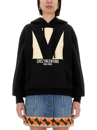 Valentino Garavani Cotton Hoodie With Print