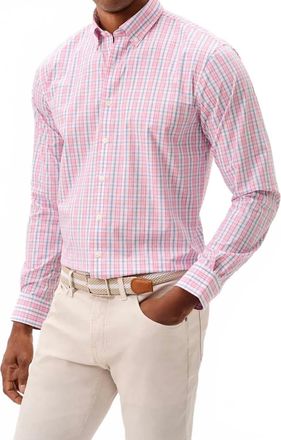 Johnnie-O Tinsley Perf Button Down Shirt In Snapper