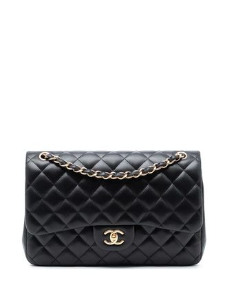 Chanel 2011 Jumbo Classic Lambskin Double Flap shoulder bag - Black