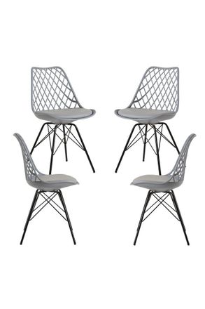 Regalos Miguel Regalos Miguel - Packs Sillas Comedor - Pack 4 Sillas Iron Mima - Gris Claro