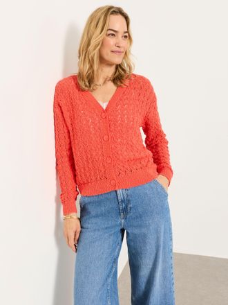 Fat Face FatFace Winnie Red Knitted Cardigan