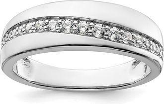 Diamond2Deal 14k Gold Lab Grown Diamond Wedding Band Ring 0.37Ct Clarity- VS Color- D-E