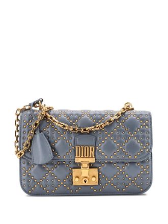 Dior Borsa a spalla Dioraddict media in pelle di agnello trapuntata con motivo Cannage - Blu