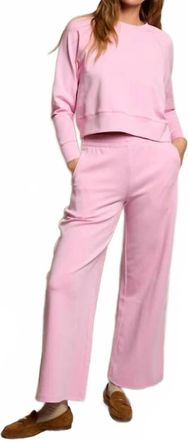 perfectwhitetee Nell Slightly Cropped Sweatshirt In Sugar Pink