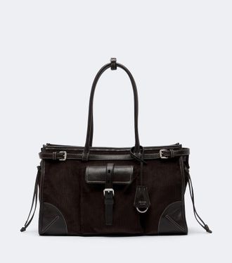 Prada Borsa a spalla Bonnie Large in velluto