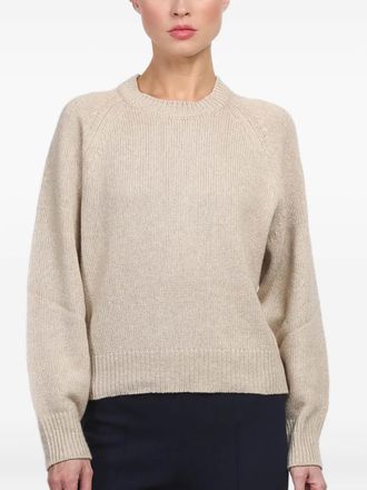 High Sport ribbed-trim sweater - women - Wool/Silk/Cashmere - S - Neutrals