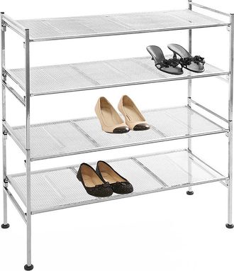 Seville Classics 4-Tier Metal Mesh Shoe Rack