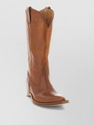 Maison Margiela heel free western boots pointed toe