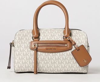 Michael Kors Borsa Jet Set in cotone spalmato a grana con monogram MK stampato