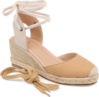 Journee Collection Women & apos;s Monte Medium and Wide Width Espadrille Wedge Sandals