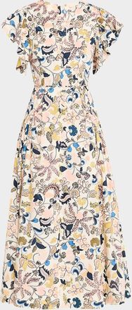 Ulla Johnson Darya Drop-Waist Midi Dress