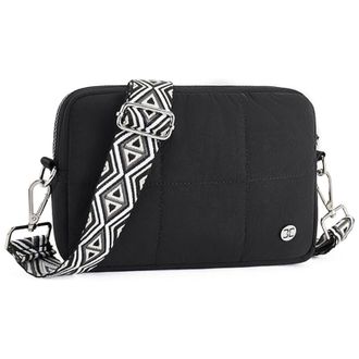 Generic Crossbody Wallet Purse for Women and Girls, Crossbody Bags with Graphic In Adjustable Strap Portable Lightweight Shoulder Sling Bag (Black)