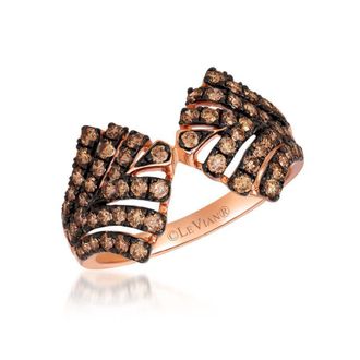 Le Vian Ladies Chocolate Diamonds Rings set in 14K Strawberry Gold