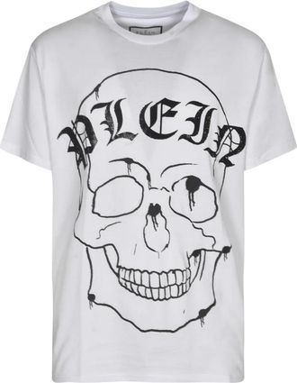 Philipp Plein T-Shirt - Heren - T-shirts - Wit - L - Katoen - Tops