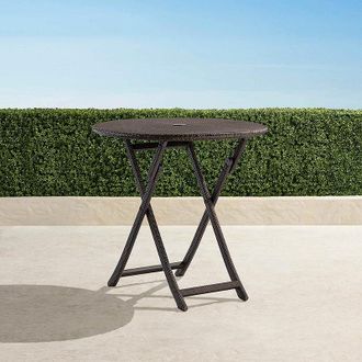 Frontgate Cafe Bar Table in Wicker - Golden Bronze Wicker - Frontgate