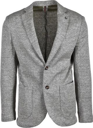 Laboratori Italiani Casual Jacket with Textured Fabric and Classic Lapel