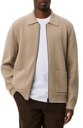 Les Deux Fischer Cotton Milano Knit Overshirt in Dark Sand at Nordstrom, Size Xx-Large