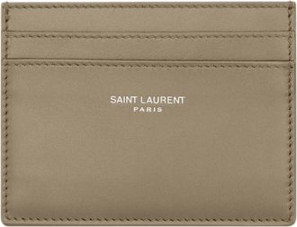 Saint Laurent Wallets & Cardholders, male, Beige, Size: ONE SIZE Paris Card Case