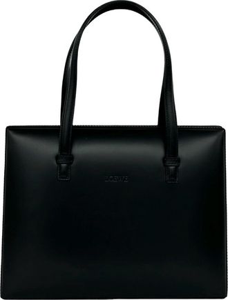 Loewe Black Leather Handbag Tote Bag (Pre-Owned)