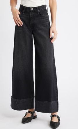 Rag & Bone Sofie Cuffed High Waist Wide Leg Jeans in Blair at Nordstrom Rack, Size 31