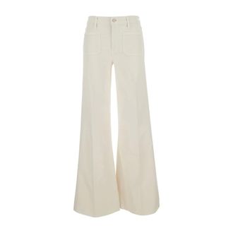 Mother Wide Jeans, female, White, Size: W25 The Patch Pocket Twister Fray Jeans
