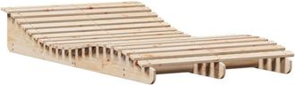 vidaXL Vidaxl - Tumbona De Madera Maciza De Pino 205x110x31,5 Cm