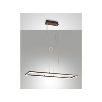 Fabas Luce Fabas Luce - bard sospensione corten L.92X32CM a led 3000K - 52W - 5180 lm dimmerabile