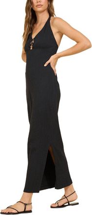 Surf Gypsy Crinkle Knit Halter Maxi Dress