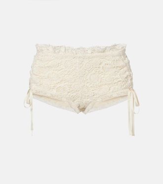 Isabel Marant Yeliz crochet cotton micro shorts